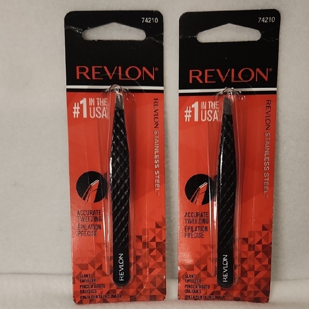 Revlon Black Stainless Steel Tweezers - Precision Tool